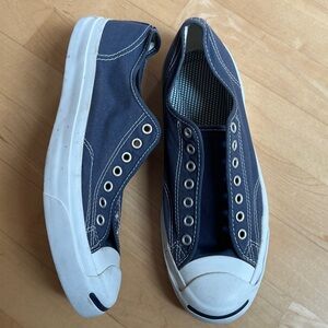 Converse Jack Purcell Canvas Low Top Mens Sneakers Size 9 True Navy